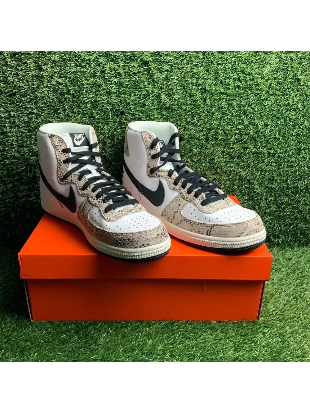 NIKE TERMINATOR HIGH WHITE / SAIL / COCOA Men’s Size 12 FB1318-100